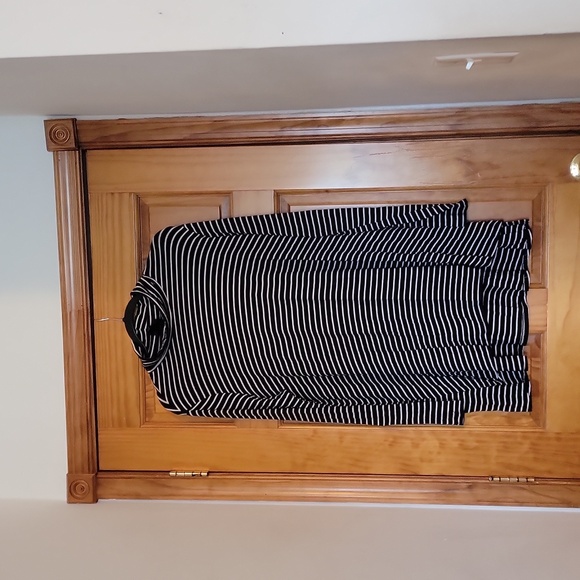 Turtle Neck Striped Tunic - Picture 1 of 6